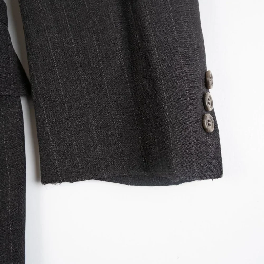 BROOKS BROTHERS charcoal grey pinstripe blazer jacket size 39R